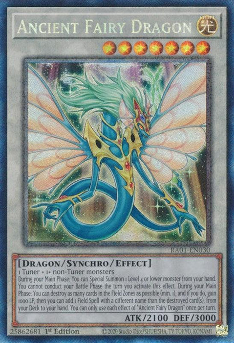 Ancient Fairy Dragon [RA01-EN030] Prismatic Collector's Rare - for just $0.55! 
