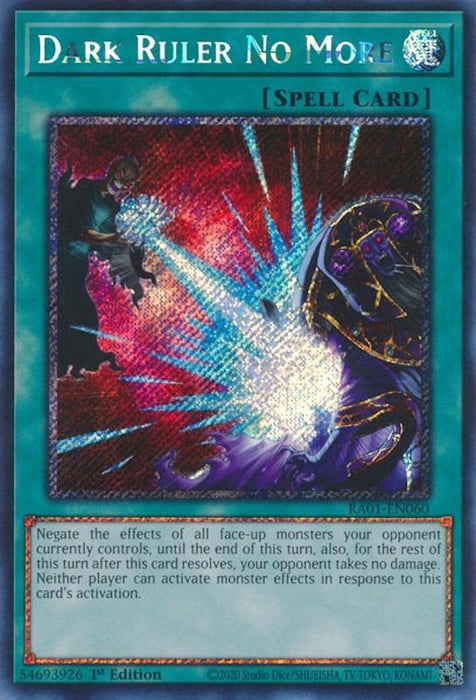 Dark Ruler No More [RA01-EN060] Platinum Secret Rare - for just $1.25! 