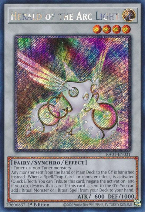 Herald of the Arc Light [RA01-EN031] Platinum Secret Rare - for just $0.50! 