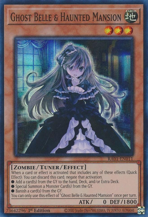 Ghost Belle & Haunted Mansion [RA01-EN011] Super Rare - for just $0.45! 