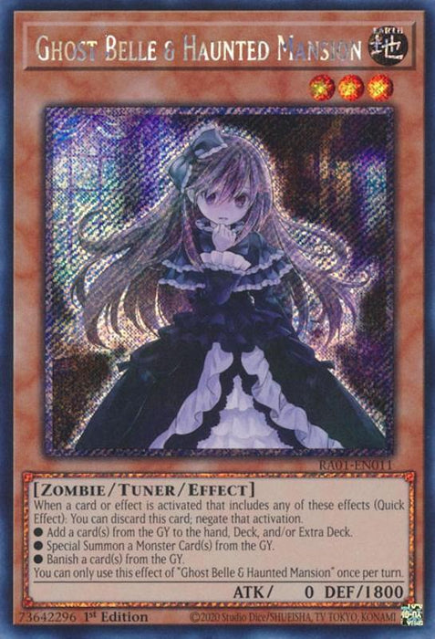 Ghost Belle & Haunted Mansion [RA01-EN011] Platinum Secret Rare - for just $4.10! 