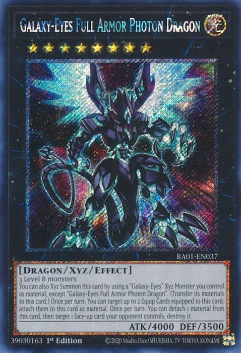 Galaxy-Eyes Full Armor Photon Dragon [RA01-EN037] Platinum Secret Rare - for just $0.45! 