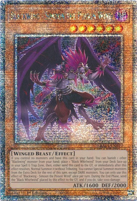 Blackwing - Simoon the Poison Wind [RA01-EN012] Quarter Century Secret Rare - for just $1.65! 