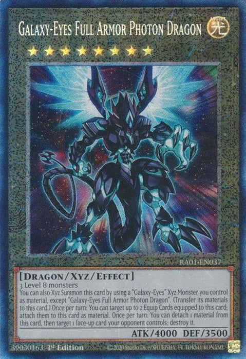 Galaxy-Eyes Full Armor Photon Dragon [RA01-EN037] Prismatic Collector's Rare - for just $0.25! 