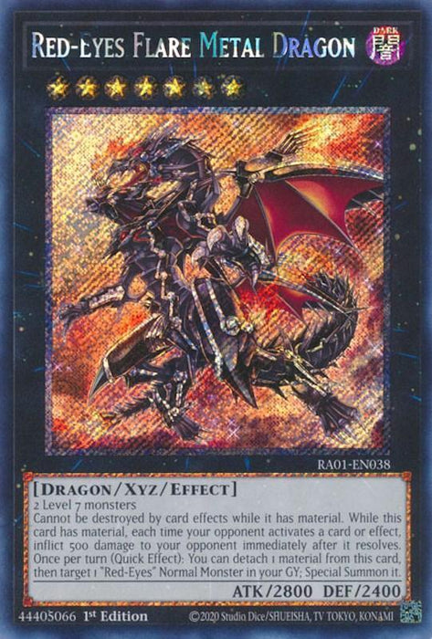 Red-Eyes Flare Metal Dragon [RA01-EN038] Platinum Secret Rare - for just $1! 