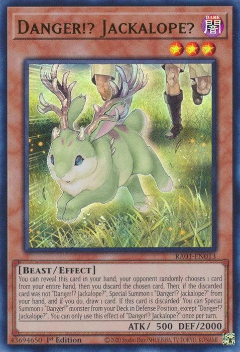 Danger!? Jackalope? [RA01-EN013] Ultra Rare - for just $0.10! 