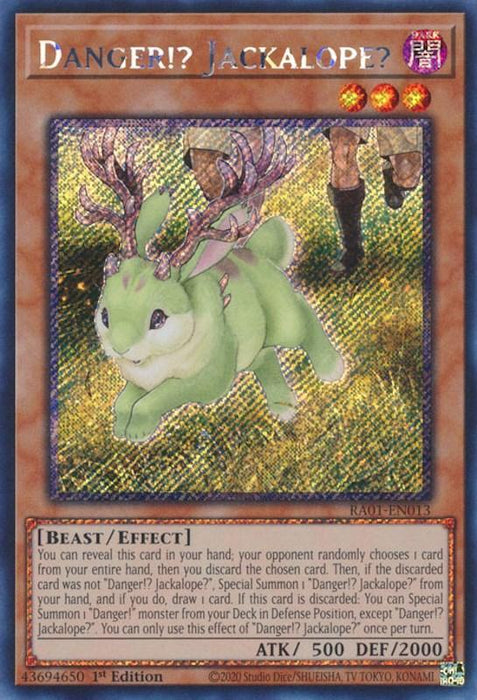 Danger!? Jackalope? [RA01-EN013] Platinum Secret Rare - for just $0.35! 
