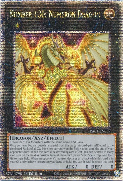 Number 100: Numeron Dragon [RA01-EN039] Quarter Century Secret Rare - for just $1.40! 