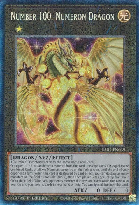 Number 100: Numeron Dragon [RA01-EN039] Prismatic Collector's Rare - for just $0.15! 