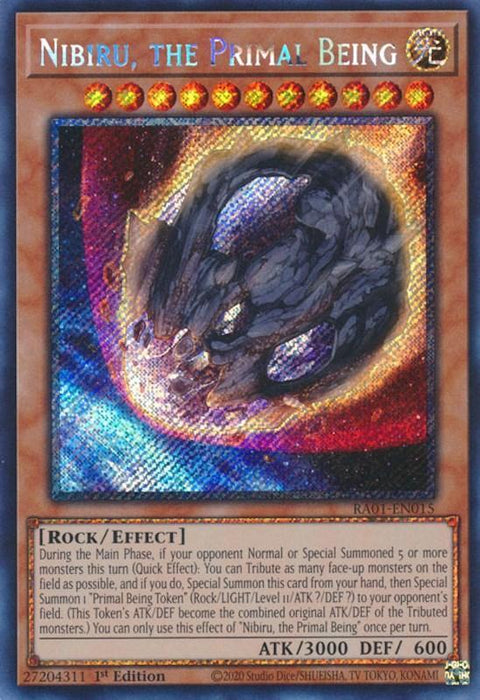 Nibiru, the Primal Being [RA01-EN015] Platinum Secret Rare - for just $2.05! 