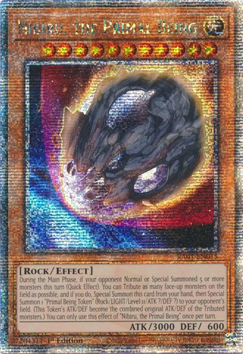 Nibiru, the Primal Being [RA01-EN015] Quarter Century Secret Rare - for just $11.85! 