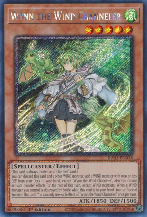 Wynn the Wind Channeler [RA01-EN018] Platinum Secret Rare - for just $0.15! 