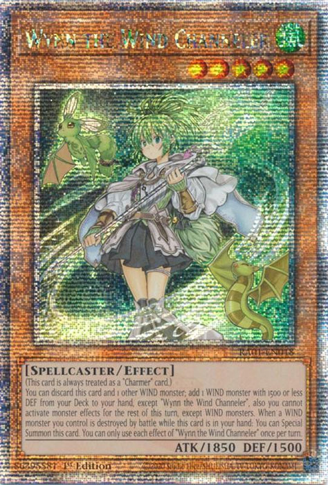 Wynn the Wind Channeler [RA01-EN018] Quarter Century Secret Rare - for just $1! 