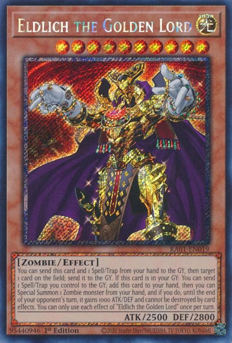 Eldlich the Golden Lord [RA01-EN019] Platinum Secret Rare - for just $0.20! 