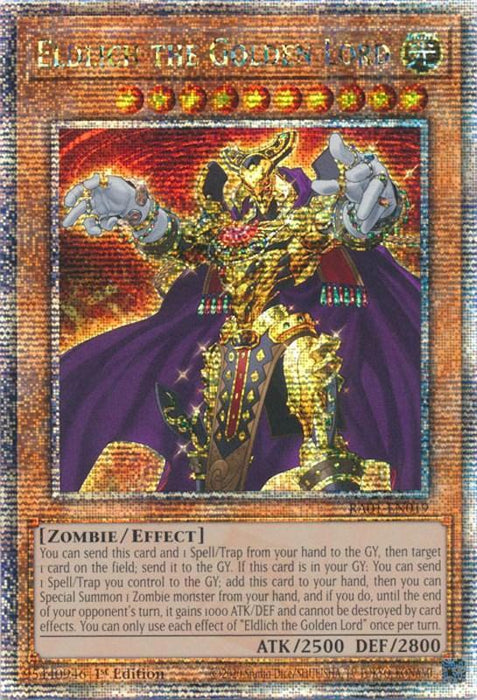 Eldlich the Golden Lord [RA01-EN019] Quarter Century Secret Rare - for just $1.95! 