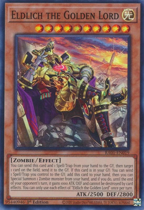 Eldlich the Golden Lord (Alternate Art) [RA01-EN019] Super Rare - for just $0.10! 