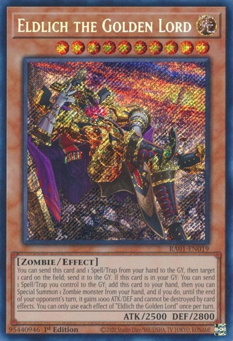 Eldlich the Golden Lord (Alternate Art) [RA01-EN019] Secret Rare - for just $0.20! 