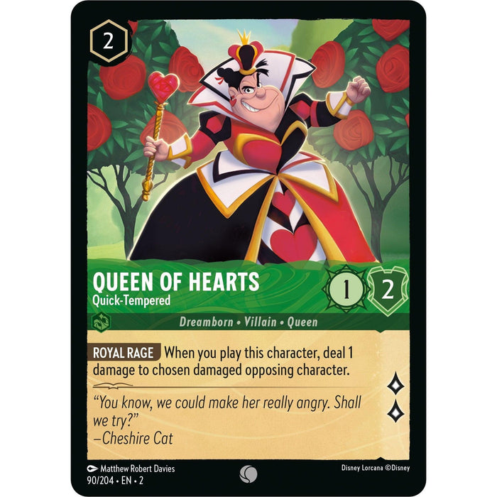 Queen of Hearts - Quick-Tempered (90/204) [Rise of the Floodborn] - Just $0.04! Shop now at Retro Gaming of Denver