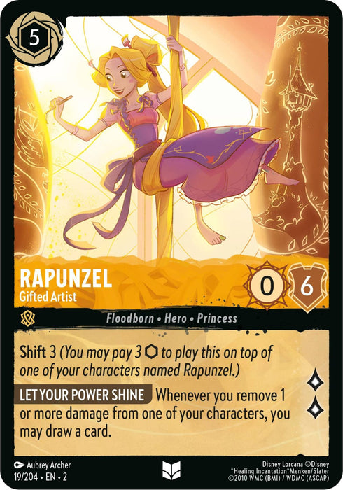 Rapunzel - Gifted Artist (19/204) - Rise of the Floodborn - for just $0.06! 