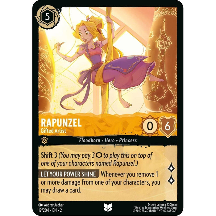 Rapunzel - Gifted Artist (19/204) [Rise of the Floodborn] - Just $0.10! Shop now at Retro Gaming of Denver