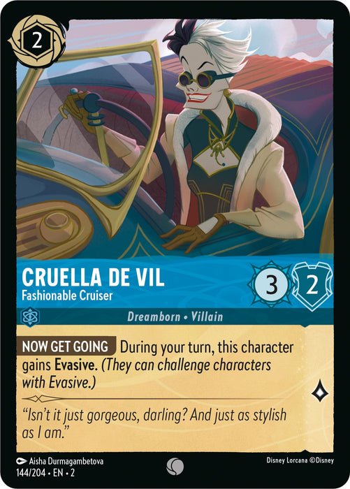 Cruella De Vil - Fashionable Cruiser (144/204) - Rise of the Floodborn - for just $0.03! 