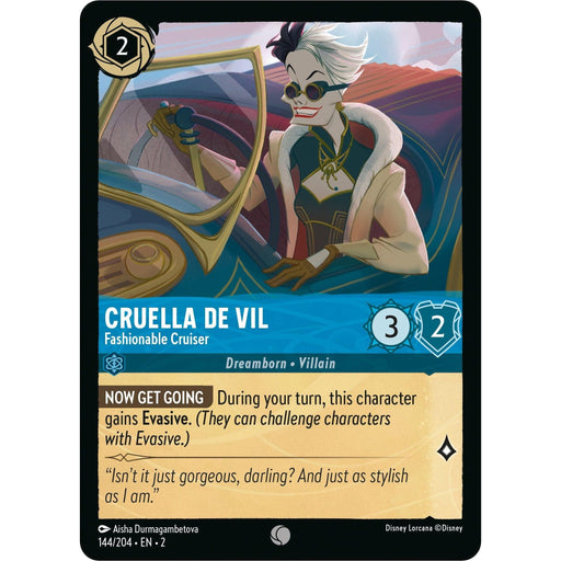 Cruella De Vil - Fashionable Cruiser (144/204) [Rise of the Floodborn] - Just $0.05! Shop now at Retro Gaming of Denver