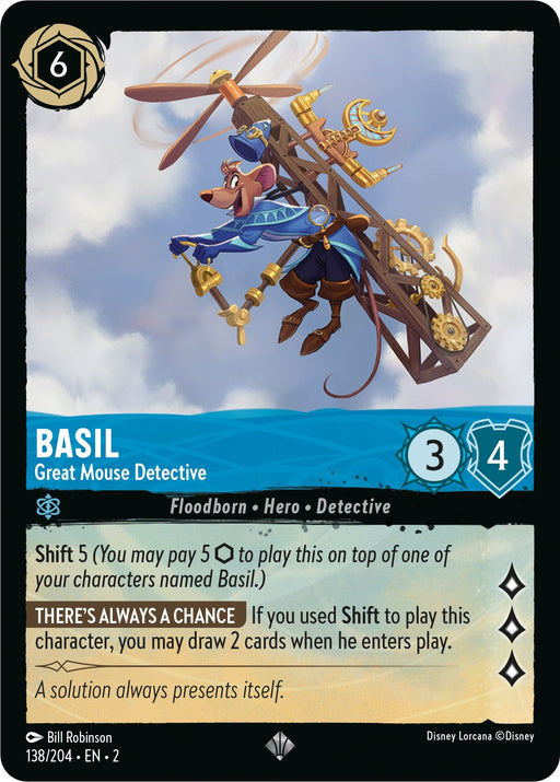 Basil - Great Mouse Detective (138/204) - Rise of the Floodborn - for just $0.08! 