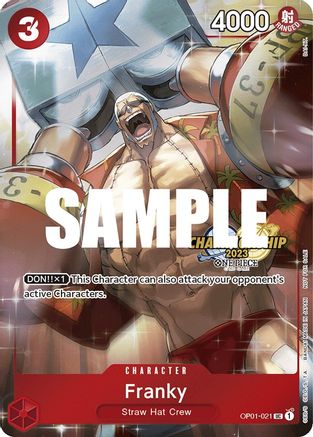 Franky (CS 2023 Celebration Pack) (OP01-021) - One Piece Promotion Cards Foil - for just $10.15! 