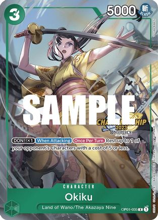 Okiku (CS 2023 Celebration Pack) (OP01-035) - One Piece Promotion Cards Foil - for just $4.20! 