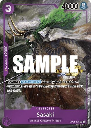 Sasaki (CS 2023 Event Pack Finalist Ver.) (OP01-101) - One Piece Promotion Cards Foil - for just $100! 