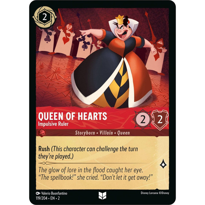 Queen of Hearts - Impulsive Ruler (119/204) [Rise of the Floodborn] - Just $0.10! Shop now at Retro Gaming of Denver