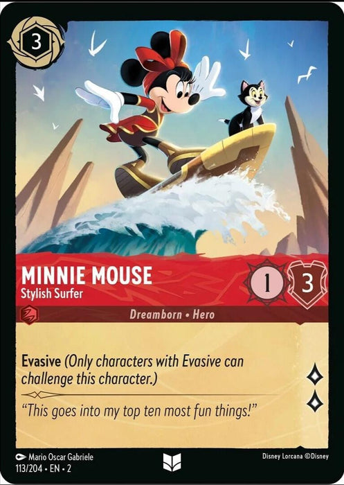 Minnie Mouse - Stylish Surfer (113/204) - Rise of the Floodborn - for just $0.03! 