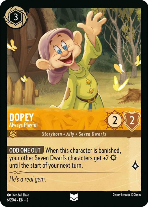 Dopey - Always Playful (6/204) - Rise of the Floodborn - for just $0.02! 