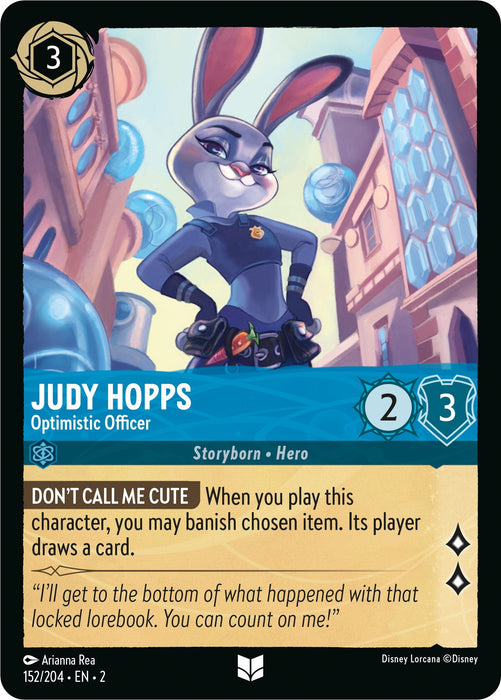 Judy Hopps - Optimistic Officer (152/204) - Rise of the Floodborn - for just $0.03! 