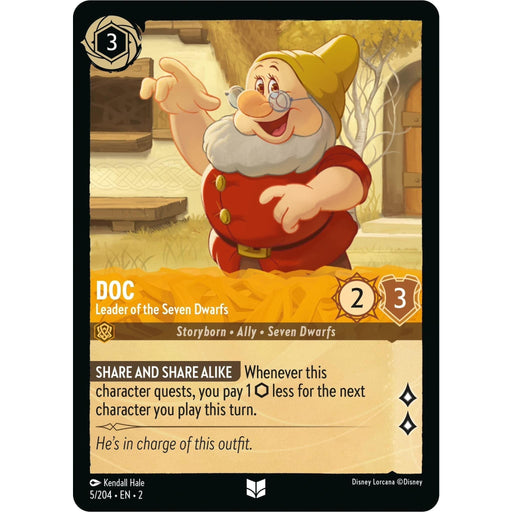 Doc - Leader of the Seven Dwarfs (5/204) [Rise of the Floodborn] - Just $0.05! Shop now at Retro Gaming of Denver