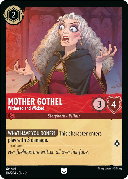 Mother Gothel - Withered and Wicked (116/204) - Rise of the Floodborn - for just $0.03! 