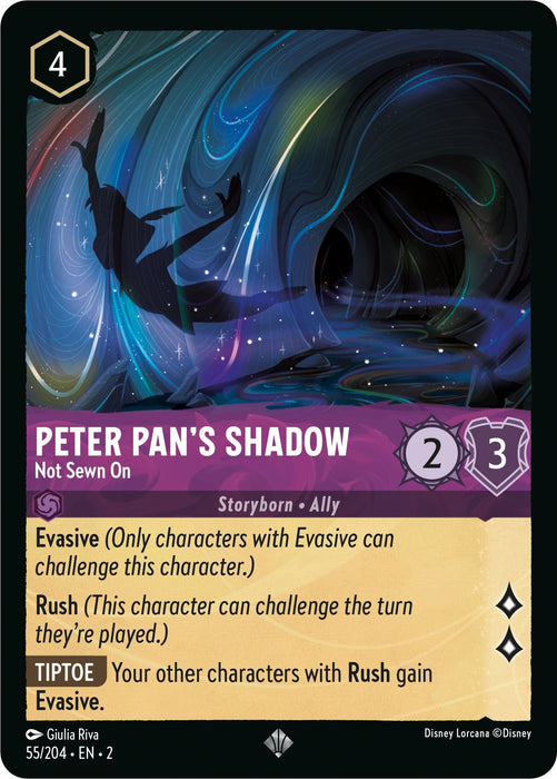 Peter Pan's Shadow - Not Sewn On (55/204) - Rise of the Floodborn - for just $0.09! 
