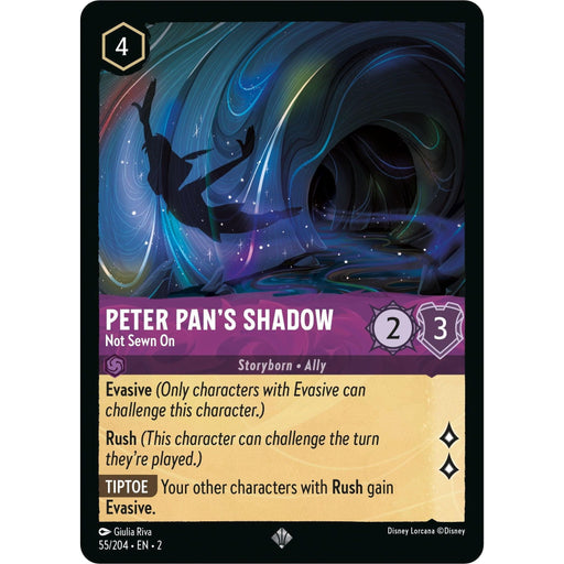 Peter Pan's Shadow - Not Sewn On (55/204) [Rise of the Floodborn] - Just $0.30! Shop now at Retro Gaming of Denver