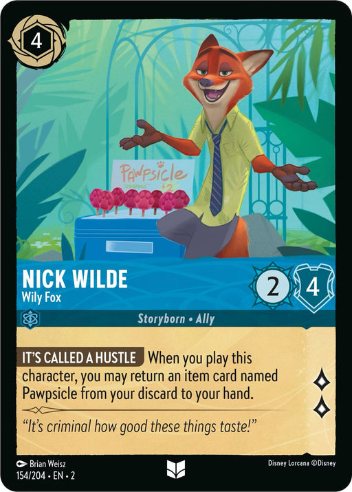 Nick Wilde - Wily Fox (154/204) - Rise of the Floodborn - for just $0.03! 