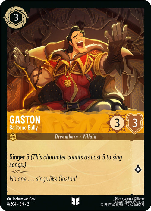 Gaston - Baritone Bully (8/204) - Rise of the Floodborn - for just $0.02! 