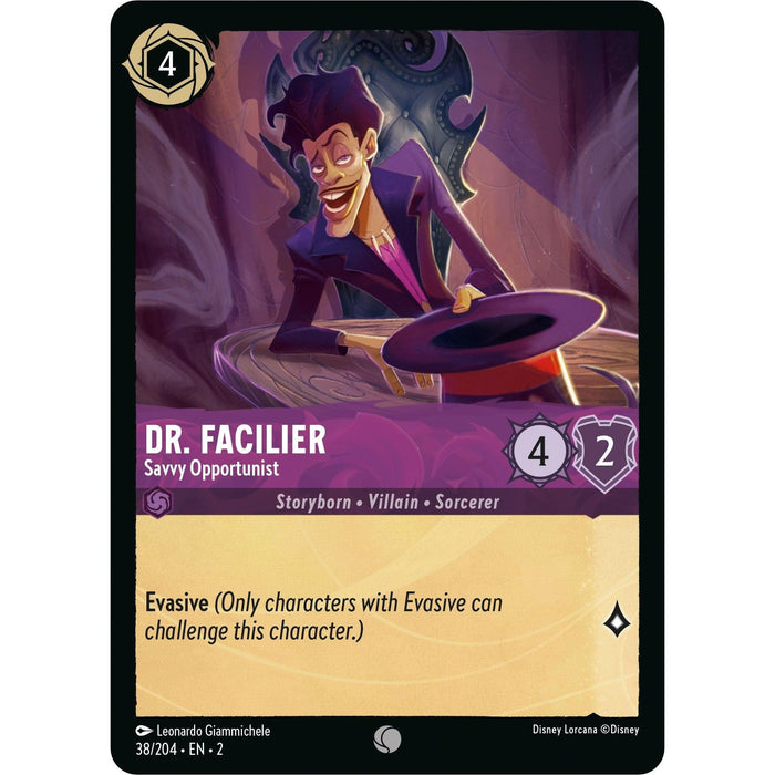 Dr. Facilier - Savvy Opportunist (38/204) [Rise of the Floodborn] - Just $0.04! Shop now at Retro Gaming of Denver