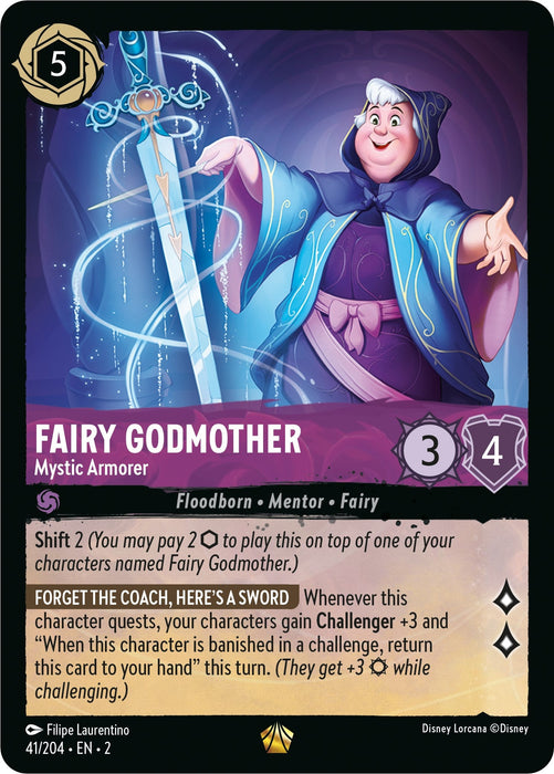 Fairy Godmother - Mystic Armorer (41/204) - Rise of the Floodborn - for just $0.24! 