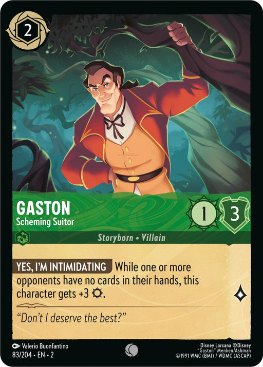 Gaston - Scheming Suitor (83/204) - Rise of the Floodborn - for just $0.03! 