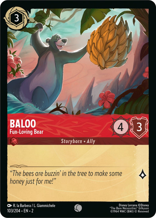 Baloo - Fun-Loving Bear (103/204) - Rise of the Floodborn - for just $0.02! 