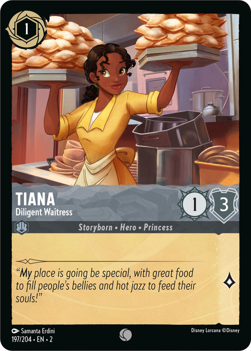 Tiana - Diligent Waitress (197/204) - Rise of the Floodborn - for just $0.03! 