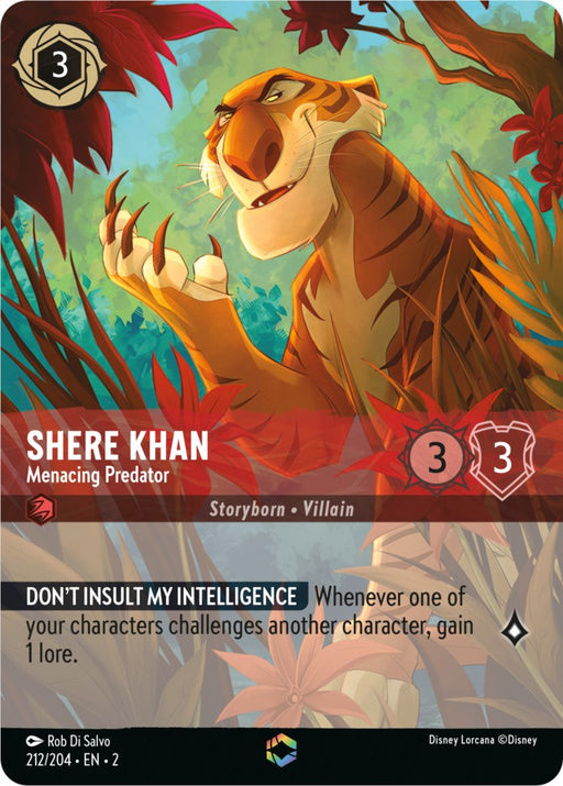 Shere Khan - Menacing Predator (Enchanted) (212/204) - Rise of the Floodborn Holofoil - for just $18.29! 