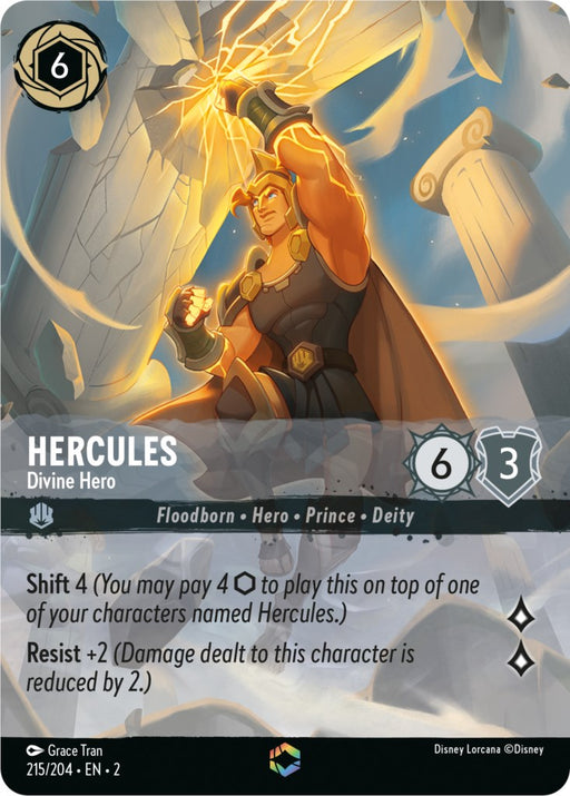 Hercules - Divine Hero (Enchanted) (215/204) - Rise of the Floodborn Holofoil - for just $21.63! 