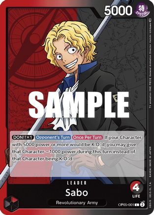 Sabo (001) (OP05-001) - Awakening of the New Era - for just $0.10! 