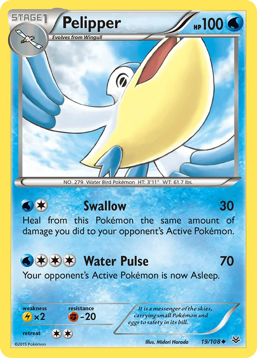 Pelipper (19/108) [XY: Roaring Skies] - for just $0.10! 