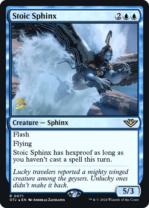 Stoic Sphinx (PRE-071) - Outlaws of Thunder Junction Promos Foil - for just $0.08! 
